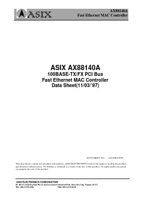 AX88140A Datasheet PDF ETC