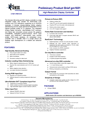 GM1601 Datasheet PDF ETC