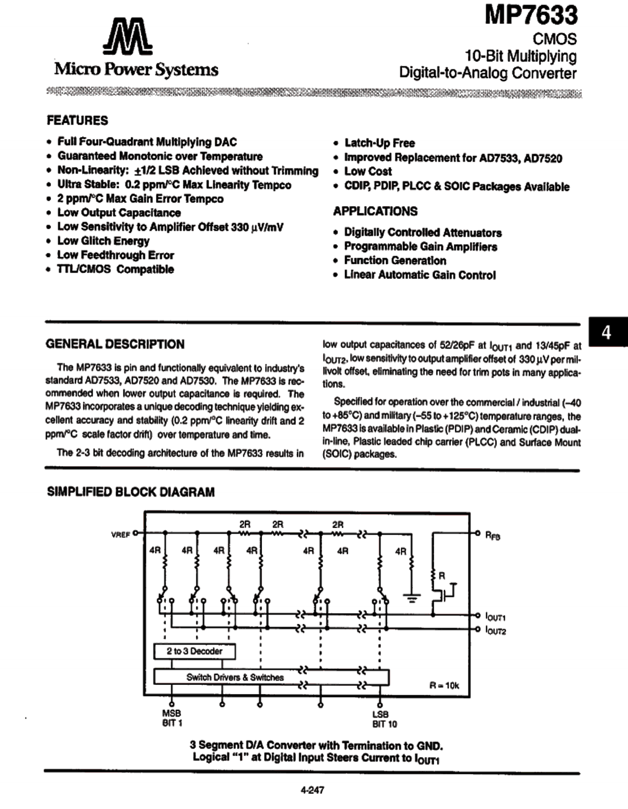 MP7633AD Datasheet PDF ETC