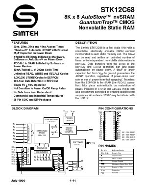 STK12C68-C45 Datasheet PDF ETC