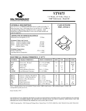 VTV075 Datasheet PDF ETC