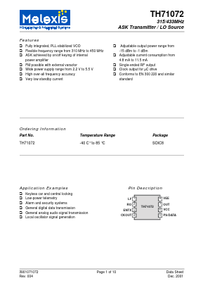 TH71072 Datasheet PDF ETC