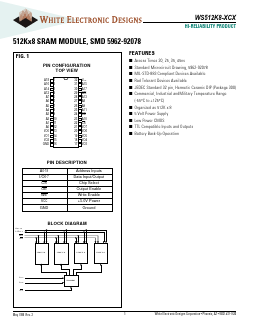 WS512K8-20CC Datasheet PDF ETC