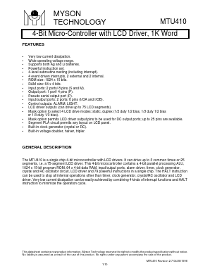 MTU410 Datasheet PDF ETC