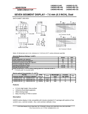 LN2003-G-CG Datasheet PDF Sensitron
