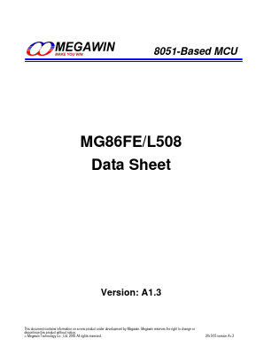 MG86FE508 Datasheet PDF ETC