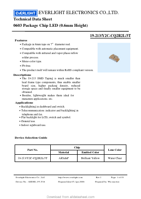 19-213/Y2C-CQ2R2L/3T Datasheet PDF ETC