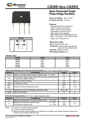 GBJ8D Datasheet PDF ETC