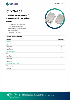 GVXO-43F Datasheet PDF ETC