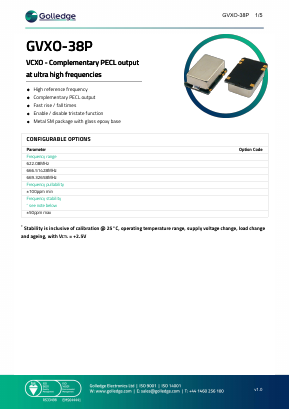 GVXO-38P Datasheet PDF ETC