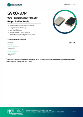 GVXO-37P Datasheet PDF ETC