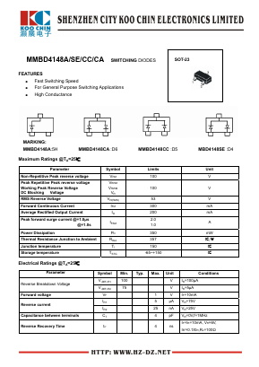 MMBD4148A Datasheet PDF ETC