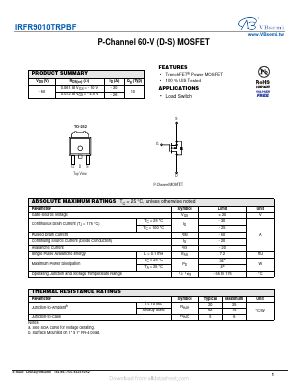 IRFR9010TRPBF Datasheet PDF ETC