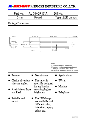 AL-314OR1C-A Datasheet PDF ETC