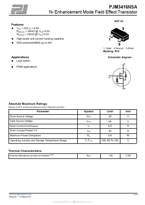 PJM3416NSA Datasheet PDF ETC