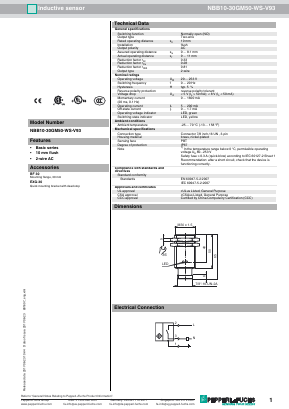 NBB10-30GM50-WS-V93 Datasheet PDF ETC