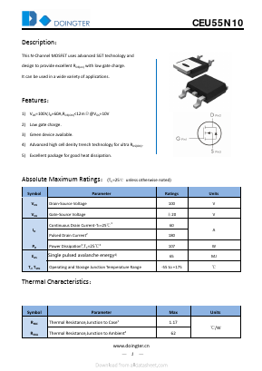 CEU55N10 Datasheet PDF ETC