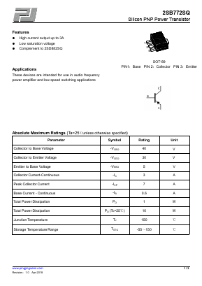 B772SQ Datasheet PDF ETC