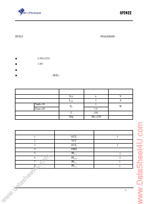 SP2822 Datasheet PDF ETC