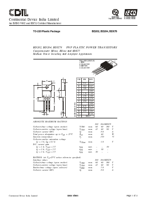 BD202 Datasheet PDF ETC