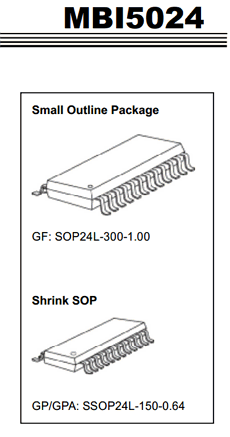 MBI5024 Datasheet PDF ETC1