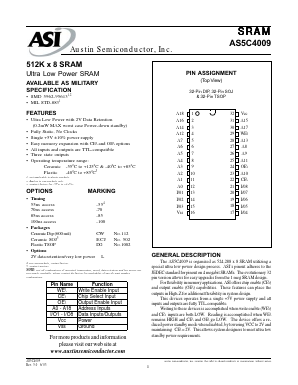 AS5C4009 Datasheet PDF ETC1