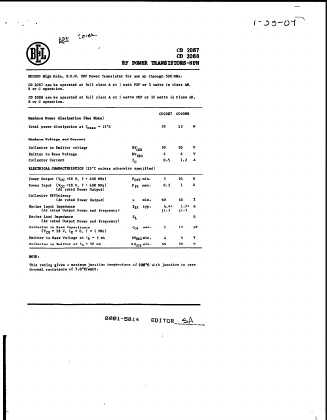 CD2087 Datasheet PDF ETC1
