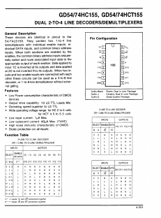 GD54HCT155D Datasheet PDF ETC1
