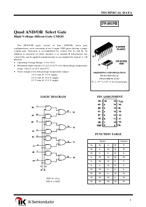 IW4019B Datasheet PDF ETC1