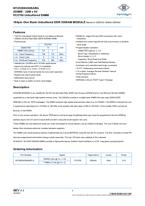 NT256D64S88ABG Datasheet PDF ETC1