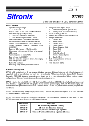 ST7920 Datasheet PDF ETC1