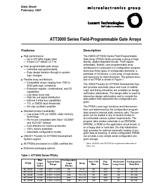 ATT3020-4T208I Datasheet PDF ETC1
