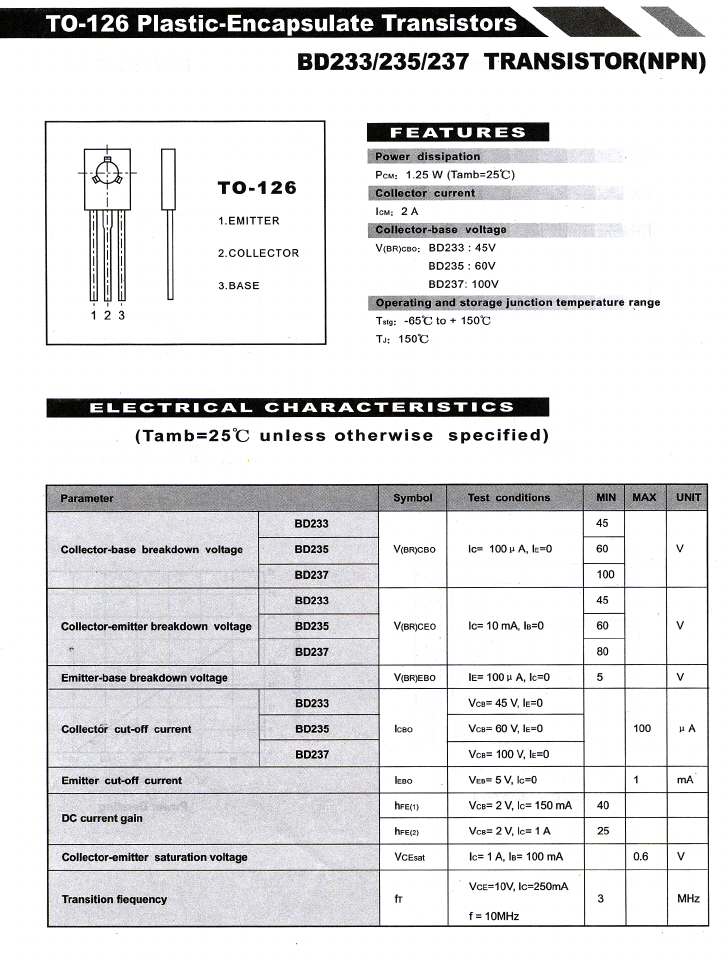 BD237 Datasheet PDF ETC1