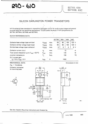 BDT65 Datasheet PDF ETC1