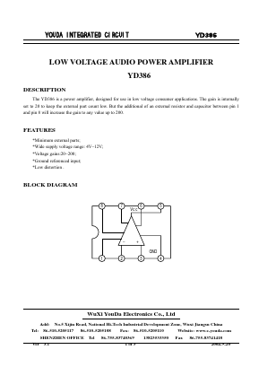 YD386 Datasheet PDF ETC1