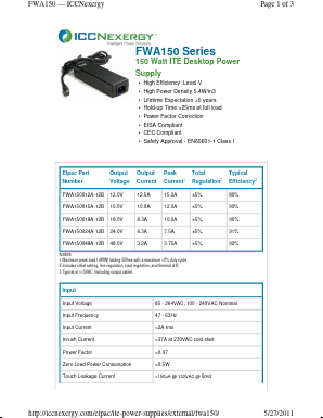 FWA150018A-12B Datasheet PDF ETC1