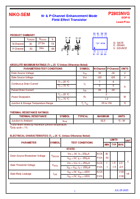 P2803NVG Datasheet PDF ETC2