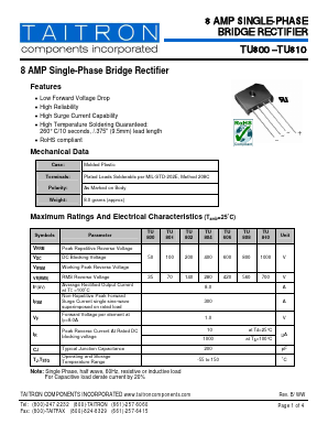 TU800 Datasheet PDF ETC2