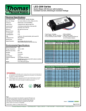 LED20W-12-C1660-XX Datasheet PDF ETC2
