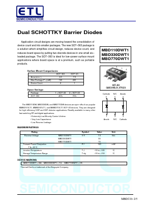 MBD770DWT1 Datasheet PDF E-Tech Electronics LTD
