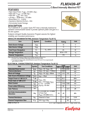FLM3439-4F Datasheet PDF Eudyna Devices Inc