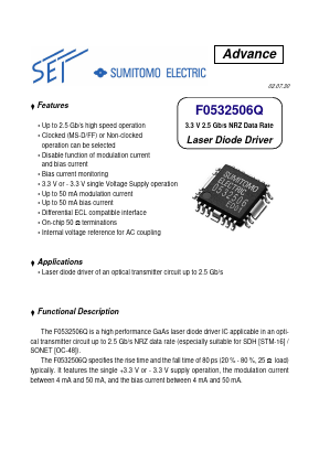 F0532506Q Datasheet PDF Eudyna Devices Inc