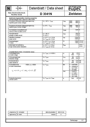 D3041N Datasheet PDF eupec GmbH