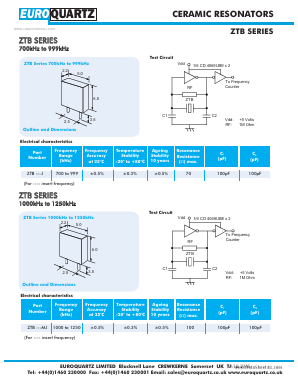 ZTB977E Datasheet PDF EUROQUARTZ limited