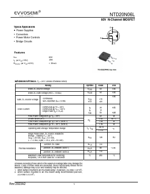 NTD20N06LT4G Datasheet PDF VER SEMICONDUCTOR CO.,LIMITED