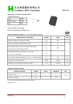 EMS15C10UC Datasheet PDF Excelliance MOS Corp.