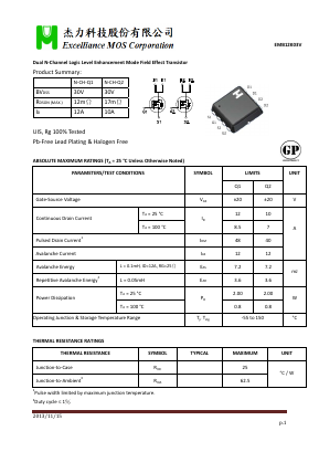 EMB12K03V Datasheet PDF Excelliance MOS Corp.