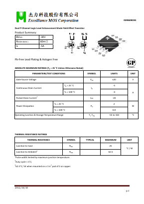 EMB60B03G Datasheet PDF Excelliance MOS Corp.