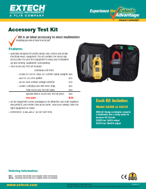 TK31 Datasheet PDF Extech Instruments Corporation.