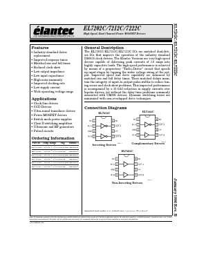 EL7212CS Datasheet PDF Elantec -> Intersil